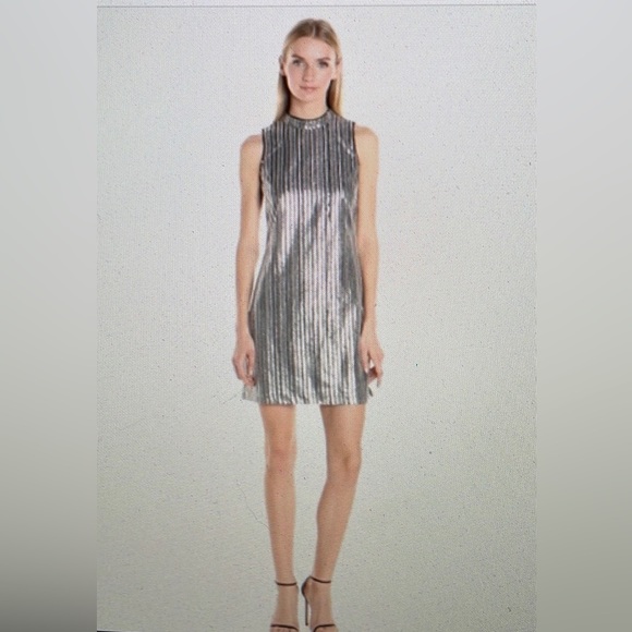 Guess Dresses & Skirts - Guess silver sequin - cut out back dress 6